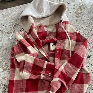 American Eagle Red Buffalo Check Flannel